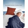 thumbnail image 4 of BB BLINBLIN Adult Weighted Blanket Heavy Blanket, Calm and Sleep, Premium Soft and Comfortable Material and Glass Beads (Navy Blue, 48"x72" 20lbs), Suit for One Person(~190lb) Use on Twin/Full Bed, 4 of 8