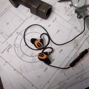 ISOtunes Hearing Protection Earbuds, PRO 2.0 Bluetooth Work Earbuds, Black and Orange