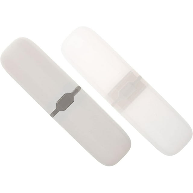 OHPHCALL 2 Pcs Étui à Brosse à Dents Portable Boîte de Rangement de Voyage pour Hygiène et Protection Design Compact