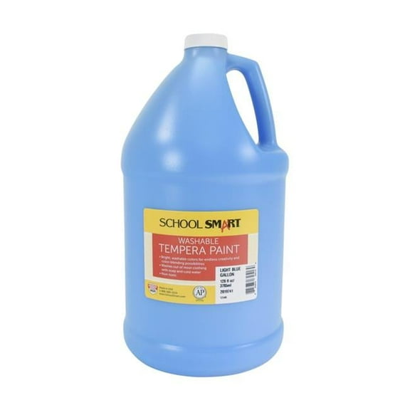 School Smart 2019741 1 gal Washable Tempera Paint, Light Blue