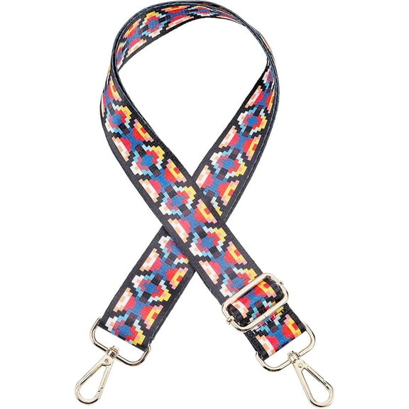 1 pc Purse Strap Replacement Adjustable Guitar Style Strap for Handbags Crossbody Strap Wide Canvas Shoulder Strap Replacement Jacquard Woven Bag Belt Messenger Bag Camera Strap