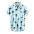 thumbnail image 1 of Mens Camisetas de Verano Casual Cuello Impreso Botón de Manga Corta Moda Cardigan Bolsillo Superior, 1 of 4