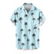 thumbnail image 2 of Blusa y camisa de manga corta con cuello vuelto para hombre, estilo casual, con cuello estampado, manga corta, botones, moda, cárdigan con bolsillo, blusa de poliéster para hombre, 2 of 4