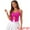 Hot Pink, variant on Women's Metallic Halter Neck Clubwear Cami Top XS Hot Pink
