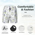 thumbnail image 5 of Balery Lavender Flowers Mens Swim Trunks Swim Shorts for Men Quick Dry Inseam Beach Shorts with Compression Liner Pocket-3X-Large, 5 of 9