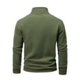thumbnail image 4 of Fgnfyis Men Turtleneck Warm Hoodie Autumn and Winter Double with Color Zipper Coat Men's Sweatshirts Green L, 4 of 5