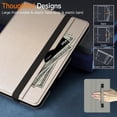 thumbnail image 6 of JETech Case for iPad mini (A17 Pro, 2024 Model, 7th Generation) / mini 6 (2021 Model, 6th Generation), PU Leather Business Folio Protective Tablet Cover with Pencil Holder & Pocket (Starlight), 6 of 6