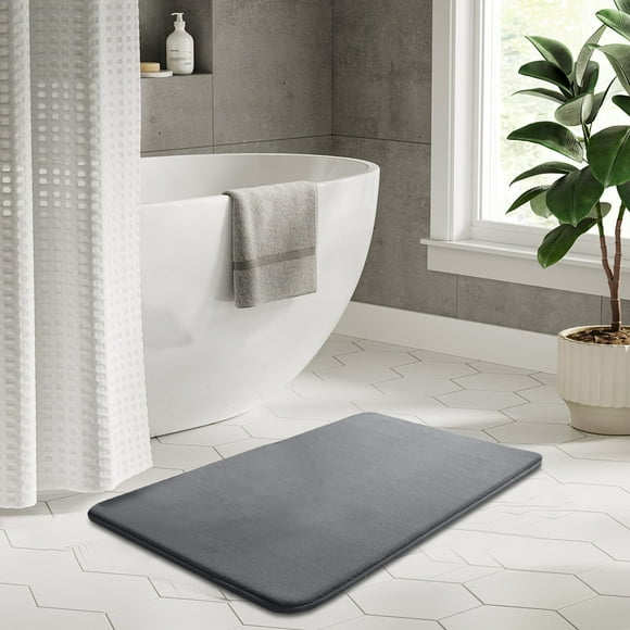 Vente Aujourd'hui Liquidation! Tapis de Sol Plat en Mousse Mémoire Tapis de Porte de Salle de Bain Antidérapant Tapis de Sol Absorbant pour Salle de Bain