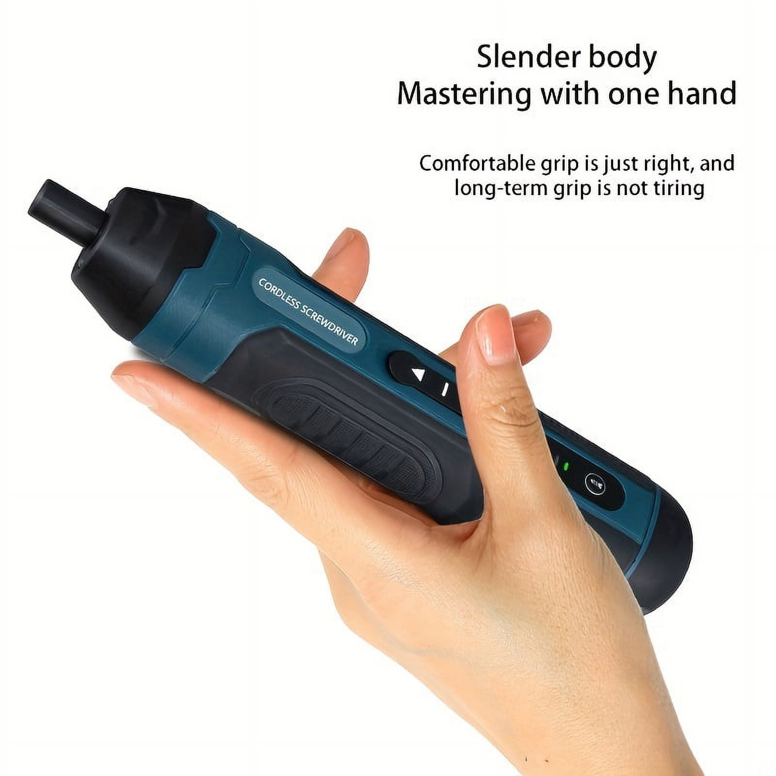 1 Set Torque-Adjustable Straight Handle 3.6V Electric Screwdriver, Small Multi-Functional Disassembly and Screwdriving Tool with Lithium Battery