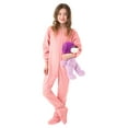 thumbnail image 3 of Big Feet Pajama Co. Girls’ Pink Fleece Footed Pajamas – Cozy One-Piece Sleepwear, Anti-Pill, Moisture-Wicking, Sizes Child to Tween, 3 of 6