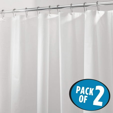 Mdesign Mildew Free Peva 3 Gauge Shower Curtain Liner Pack Of 2 Mdesign Mildew Free Peva 3 Gauge Shower Curtain Liner Pack Of 2 Extra Wide 108 X