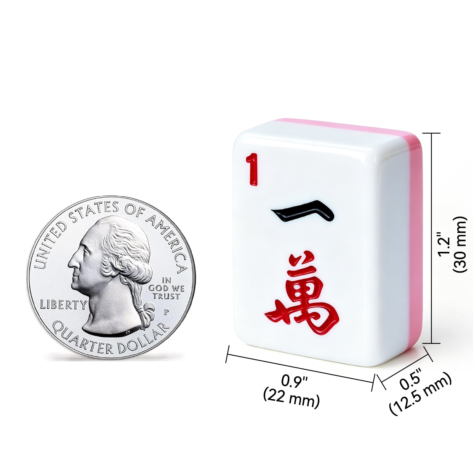 Complete American Mahjong Game Set: 166 Pink Tiles (1.2" Thick), 3 Dice & Blue PVC Carrying Bag - Perfect for Game Nights and Gifts