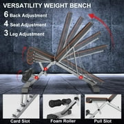 Yoleo Commercial Weight Bench, Adjustable/Foldable Strength Training Bench, Utility Incline/Decline Bench for Full Body Workout - Fast Folding