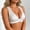 White, variant on Women's Satin Front Closure Push Up Bra Black M