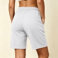 thumbnail image 4 of Besolor Summer Shorts for Women Wide Leg High Waist Elastic Drawstring Casual Loose Loungewear Workout Short Pants with Pockets, 4 of 6