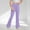 Purple, variant on OGLCCG Girls Flare Pants V Cross Waist High Waisted School Uniform Yoga Pant Solid Color Stretch Bell Bottom Leggings with Pockets 5-16 Years