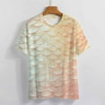thumbnail image 3 of Mermaid Fish Scales T Shirts Basic T-Shirt Short Sleeve Ladies Tee Shirt Summer Graphic Clothing, 3 of 6