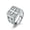 Silver, variant on Cross Ring for Men Women Silver Stainless Steel Band Biker Jewelry Gold Plated-Gold-11