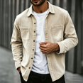 thumbnail image 7 of Jalioing Mens Corduroy Jacket Vintage Casual Long Sleeve Collared Button Down Jacket Business Fashion Solid Outerwear, 7 of 7