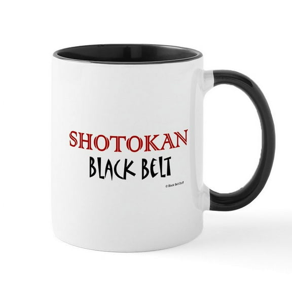 CafePress - Shotokan Black Belt 1 Mug - 11 oz Ceramic Mug - Novelty Coffee Tea Cup
