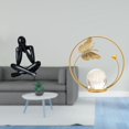 thumbnail image 2 of Figura de escritorio de pensador, escultura de bola de cristal, estatua abstracta de hierro, decoración artística, adecuada para sala de estar, dormit, 2 of 8