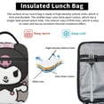 thumbnail image 5 of Kuromi Lunch Bag Anime Lunch Tote Bag Reusable Insulated Lunch Box Portable Lunch Bento Box For College Work Office Picnic 10x8x4 Inch, 5 of 9
