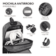 thumbnail image 3 of Mochila Antirrobo Escolar Con Contraseña Y Usb, Gris, 3 of 5