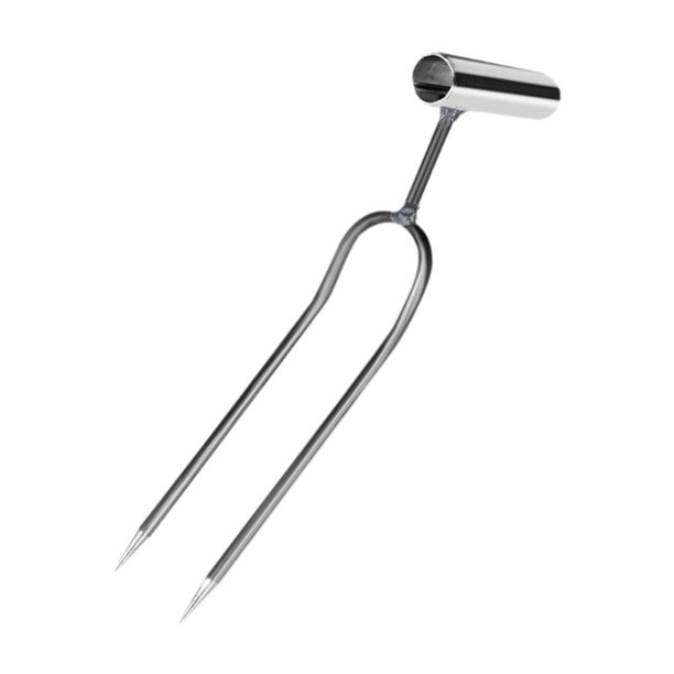 Arado manual de jardín, volteador de tierra manual de dos puntas, ergonómico, de metal resistente para el hogar. 1 unidad