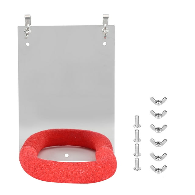 Accesorio de barra de soporte esmerilado con espejo de loro de acero inoxidable para pájaros y mascotas pequeñas y duraderas