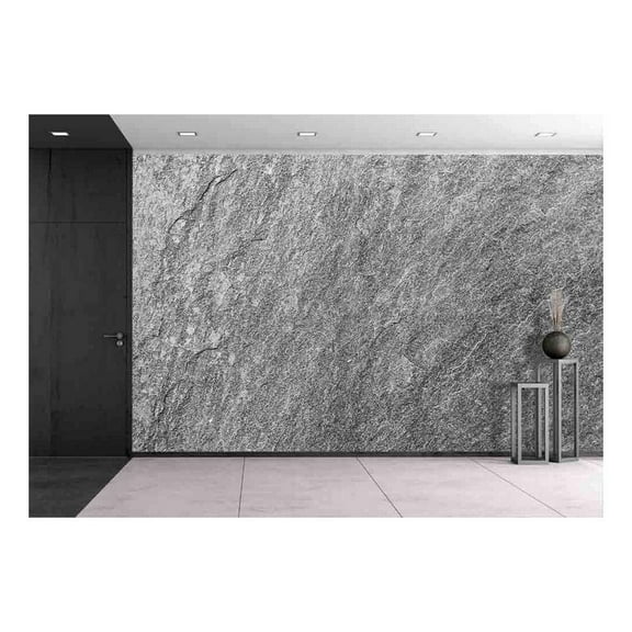 wall26 - Black Stone Texture Surface - Removable Wall Mural | Self-Adhesive Large Wallpaper - 100x144 inches