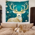 thumbnail image 6 of Reindeer Ethnic Boho Modern Living Room Tapestry, Nature Plants Forest Tapestry Curtain Washable Abstract Deer Tapestry Curtain, Decoration for Living Room Office Home House Dorm 51x59 Inches, 6 of 6