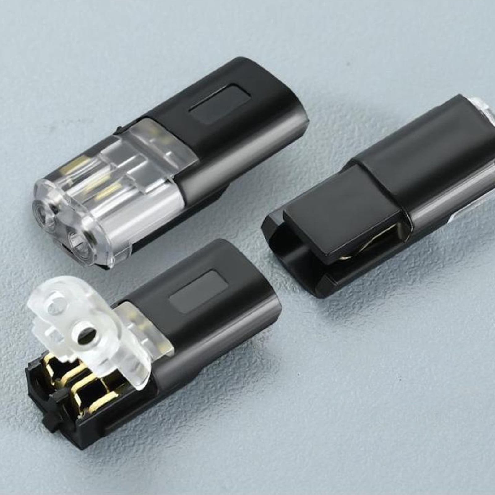 100PCS Double Wire Plug in Connector with Locking Buckle,Double Wire Lock-Grip Connector, Compact Locking Wire Connectors LED Light Strip Connectors 2 Pin for Automotive, DIY Projects (100PCS)
