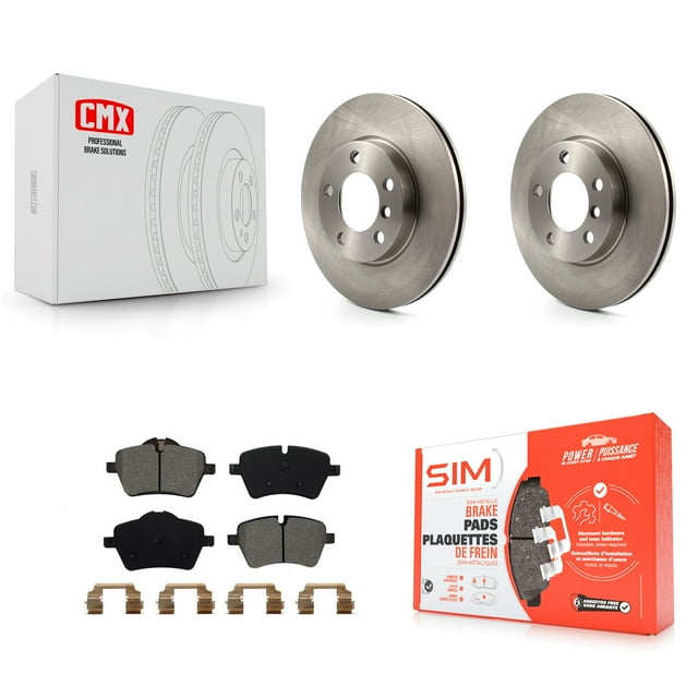 Transit Auto Front Disc Brake Rotors and Semi-Metallic Pads Kit for Car Mini Cooper Countryman Paceman K8S-100622
