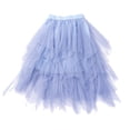 thumbnail image 2 of Lady ‘s Sexy Solid Color Mesh Irregular Elastic Tulle Bubble Skirt, 2 of 6
