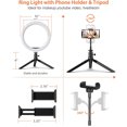 12" Ring Light with Stand, 10 Colors RGB LED Ring Light with Two Tripod