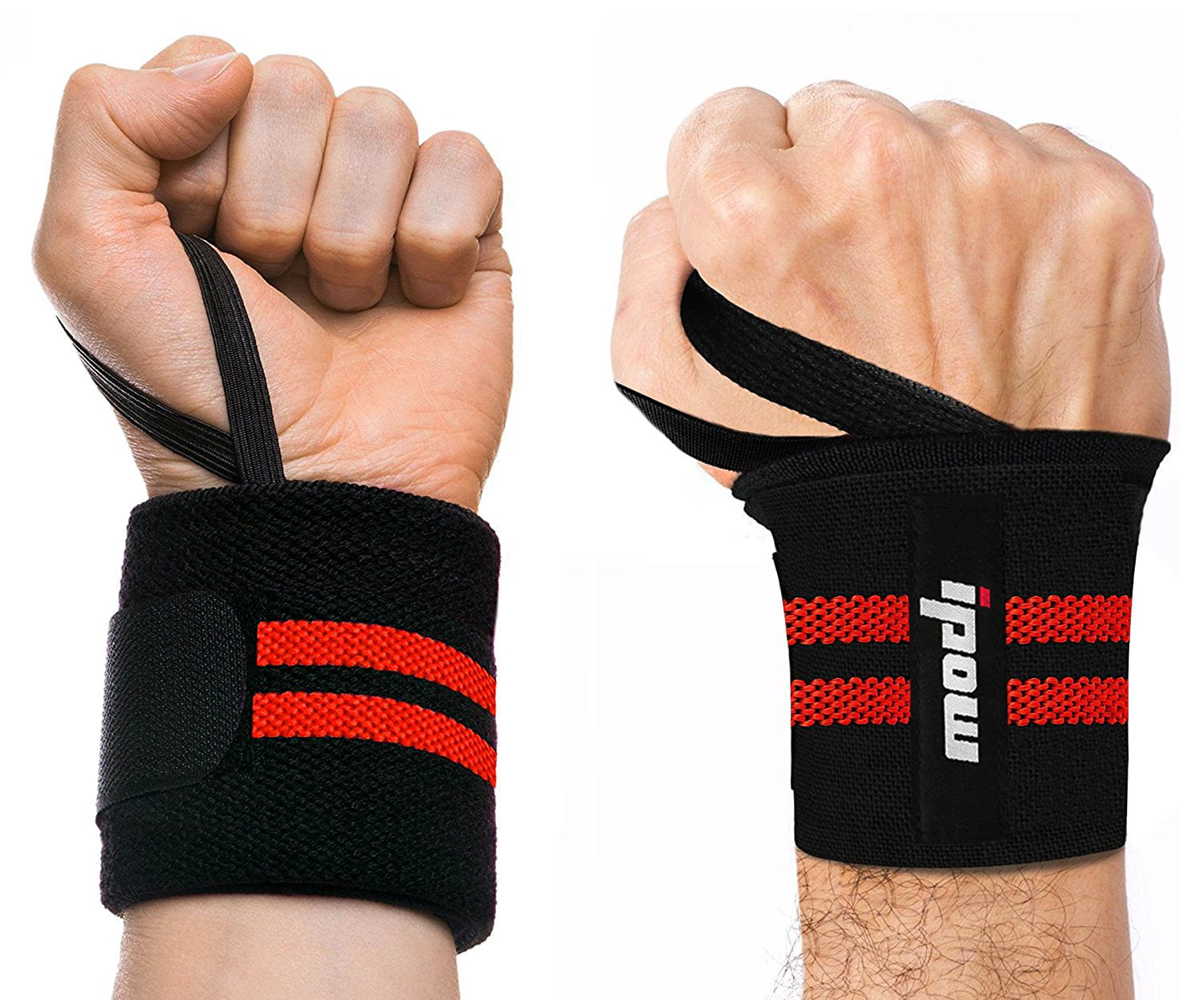 IPOW 2pcs Wrist Strap for Weight Lifting Women and Men, Adjustable