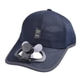 thumbnail image 4 of hengsof Mens Baseball Cap with Solar Fan, Summer UV Protection Wide Brim Sun Hat Mesh Beach Hats, Solar Powered/USB Charging, 4 of 6
