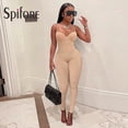 thumbnail image 2 of Monos de una pieza sexys de Spifore para mujer, para fiesta, club, pantalones pitillo, monos ajustados sin tirantes de verano, ropa urbana negra, 2 of 5