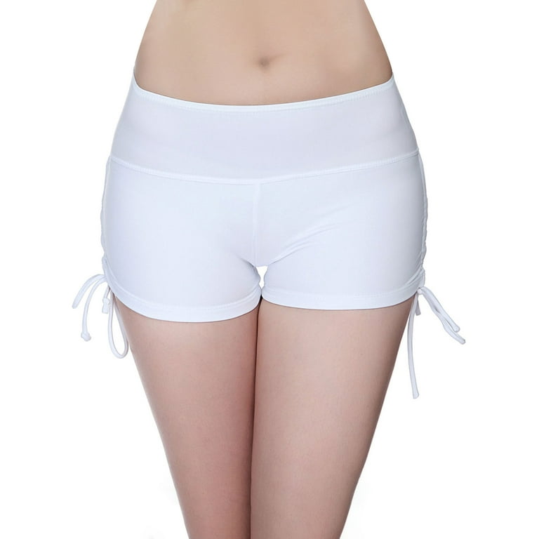 Women Low Waist Solid Color Side Strap Swim Trunks Walmart