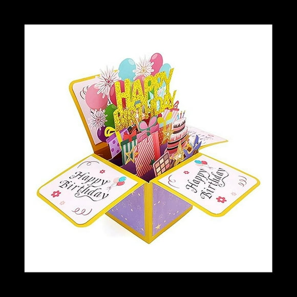 Birthday Greeting Card Three-Dimensional Birthday Greeting Card Hollow Birthday Letter Card Birthday Gift for Children,1 x birthday card