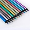 thumbnail image 3 of Cheers.US 12x Metallic Non-Toxic Colored Pencils, 12-Color Soft Core, Art Coloring Drawing Pencils for Adult Coloring Book, Sketch,Crafting Projects, 3 of 7