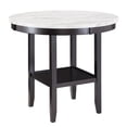 thumbnail image 2 of Weston Home Banford White Faux Marble Counter Height  Round Table, 42" Table, 2 of 7