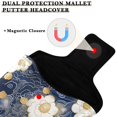 thumbnail image 3 of Haosy Blue Cloud White Flower Golf Mallet Putter Cover Strong Magnetic Leather Golf Club Headcover Closure, 3 of 7