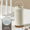 thumbnail image 4 of ufehgfjh 500ml Ceramic-Lined Double-Wall Coffee Cup with Straw - Portable Thermal Mug with Handle for Hot/Cold Drinks, 4 of 5