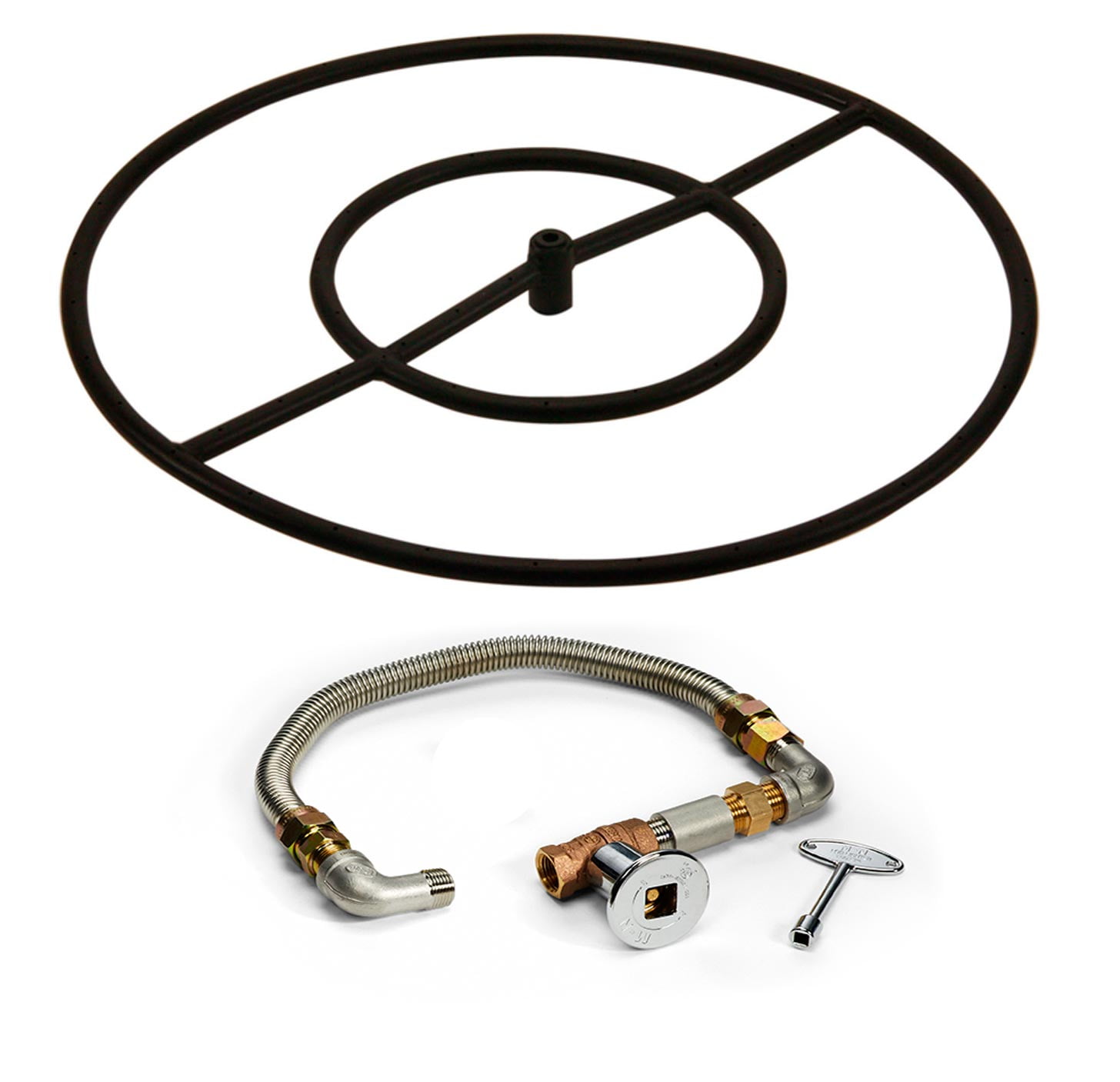 HPC Match Light Fire Pit Kit, 24Inch, Natural Gas Ohio