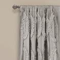 thumbnail image 3 of Lush Decor Avon Ruffle 95" x 54" Ruffle Light Gray 100% Polyester 3" Rod Pocket Single Window Panel, 3 of 7