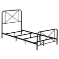 thumbnail image 3 of Hillsdale Furniture Williamsburg Geometric Design Metal King Bed, Black Sparkle, 3 of 11