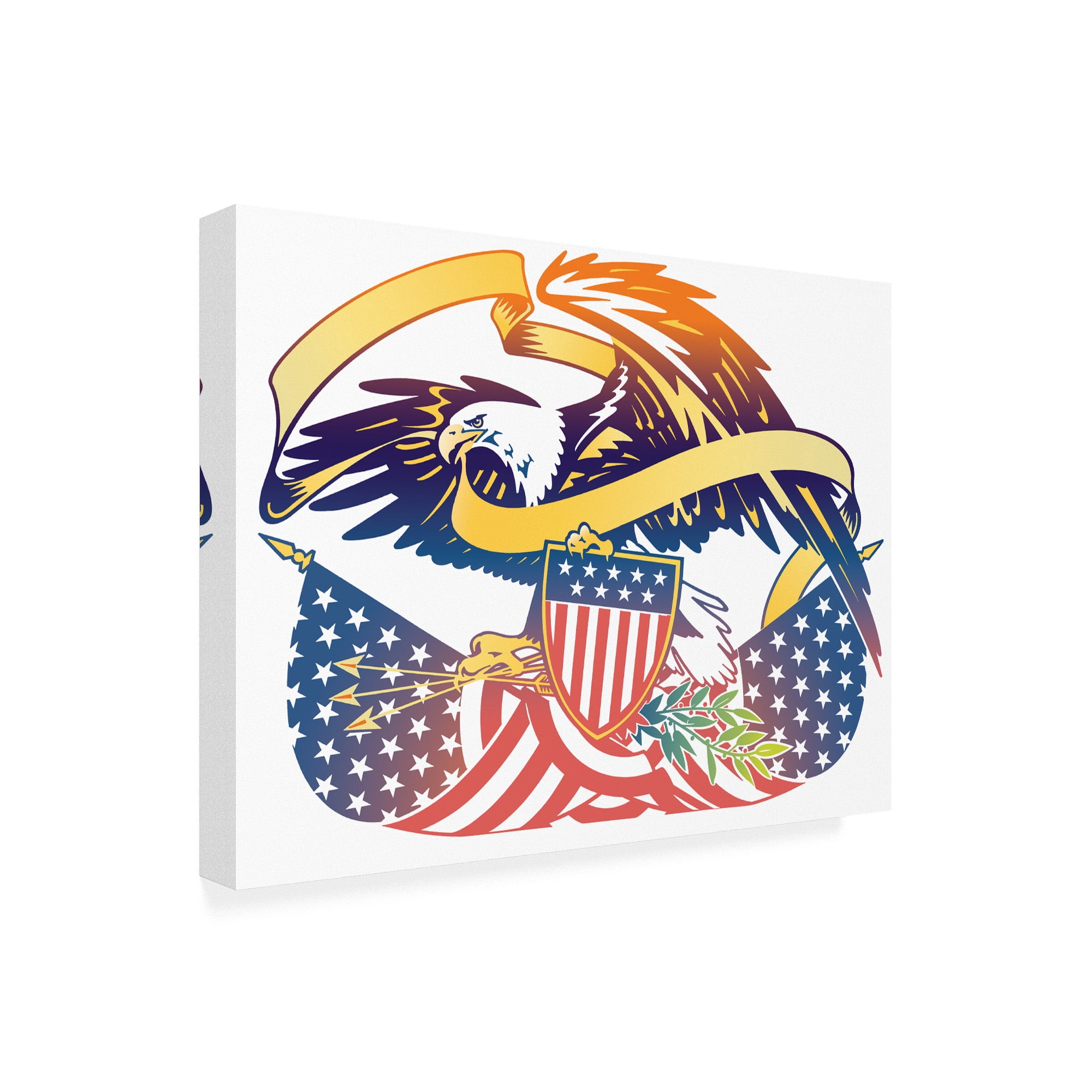 Trademark Fine Art 'American Eagle Flag' Canvas Art by David Chestnutt