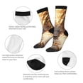 thumbnail image 4 of Honeii Golden Horned White Dragon Print Adult Socks,Crew Socks,Casual Calf Socks,Daily Wear Socks for Men & Women, Perfect for Sports, Casual and Everyday Use, 4 of 6
