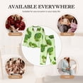 thumbnail image 7 of Fuzoiu Broccoli 3 Print Women's Long-Sleeved Pajama,Lounge Button Down Nightwear,Womens Notch Collar Pajama Set-Small, 7 of 7